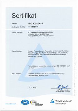 tuv sertifikat iso 9001 2015 u1 id 250