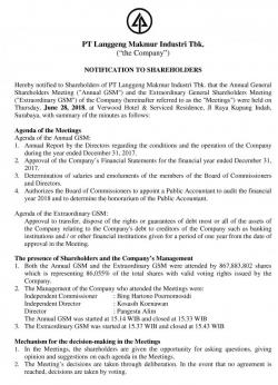 Decisions of GSM 2018 Page 1 250