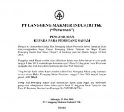  Pemberitahuan RUPS 2018 250