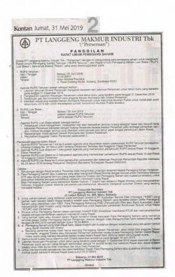 LMPI GSM 2019 Call Ad 250