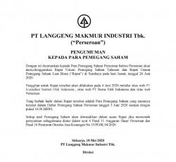 LMPI Pengumuman RUPS 2019 250