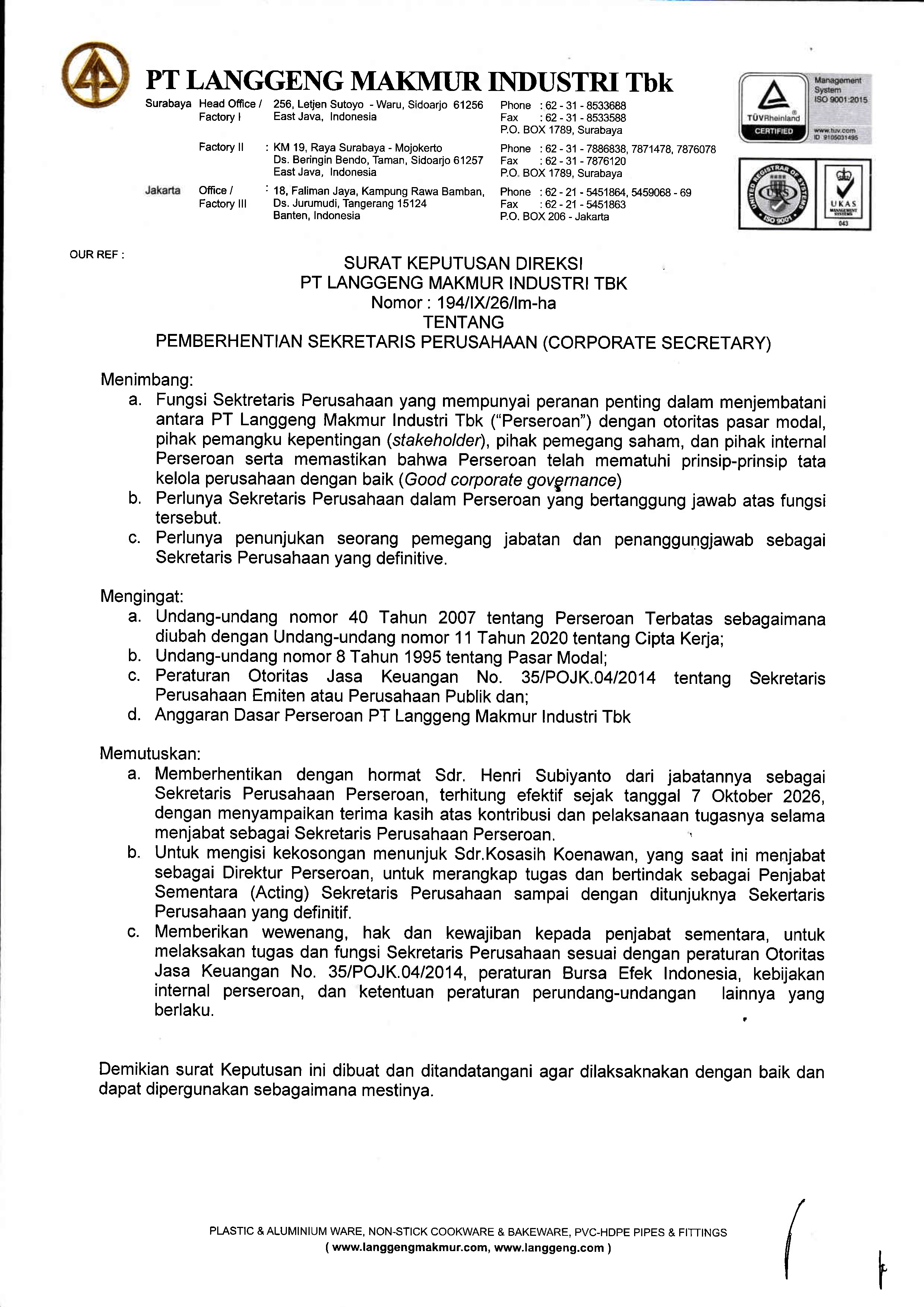 26 Keterbukaan Informasi Page1