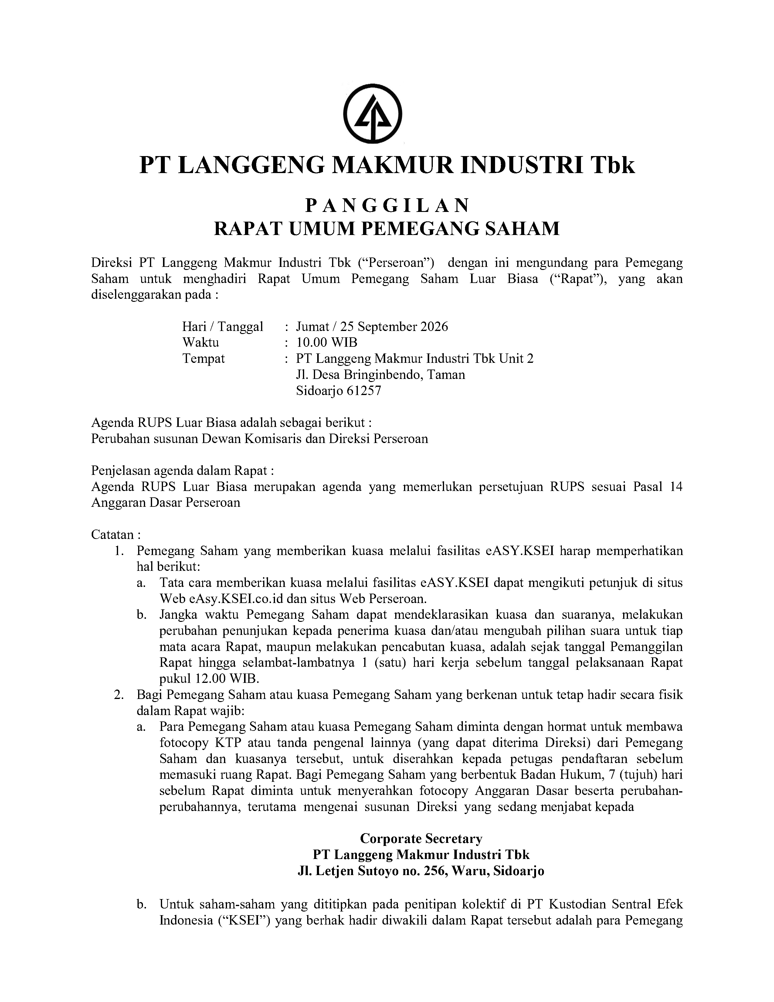 26 LMPI Panggilan RUPS Page1