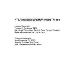 LKT PT LMPI 31 Maret 2026 250